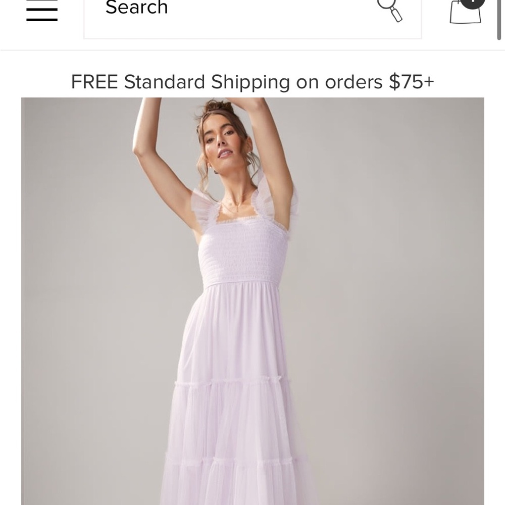 Elegant White Ruffle Dress - Picture 2 of 5